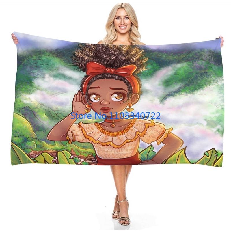 Cartoon Film Encanto Anime Bath Towels Microfiber Beach Swimming Towel Decor for Adults Kids Gift 75x150cm