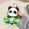Prank Cat Fan Keychain Pendant Playful Animal Doll Propeller Keychain Bag Backpack Belt Loop Keyring