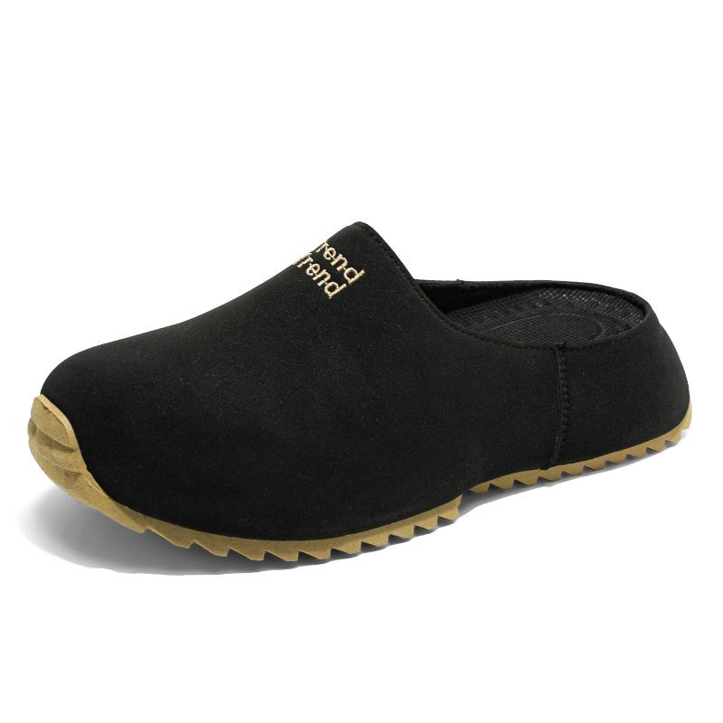 

Вельветовые мужские шлепанцы, лоферы с закрытым носком, тапочки-полуботинки для мужчин, мюли, слипоны, балетки, сандалии без задника, полусабо, повседневная обувь 39