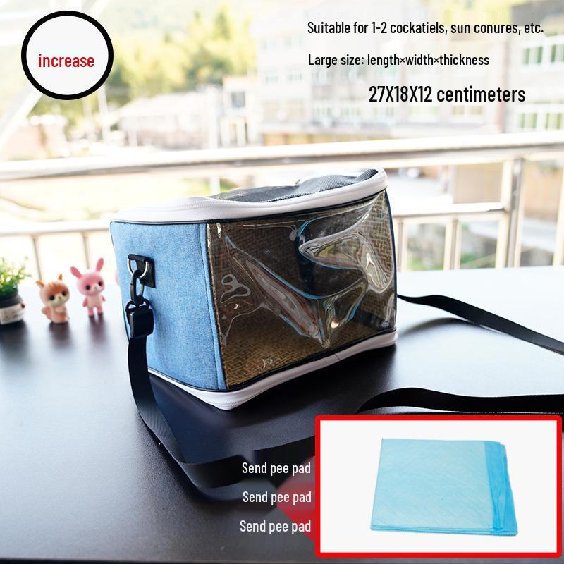Portable Parrot Bag: Breathable, Transparent, Crossbody Carrier for Budgie & Cockatiel - Detachable Design for All Seasons