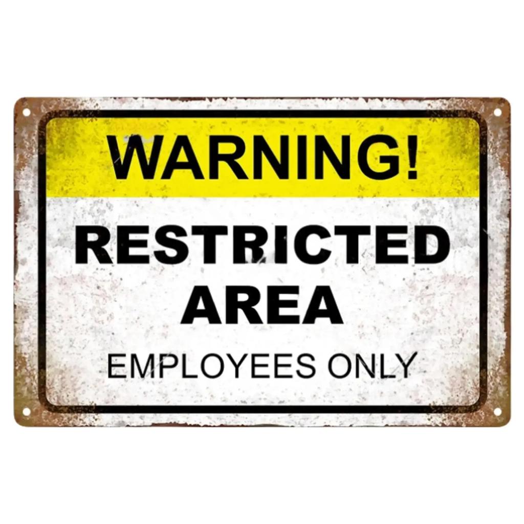 Vintage Vorsicht Hinweis Zone Schild Metallplatte Warnung Kinder Video Retro Plakette für Man Cave Garage Deko