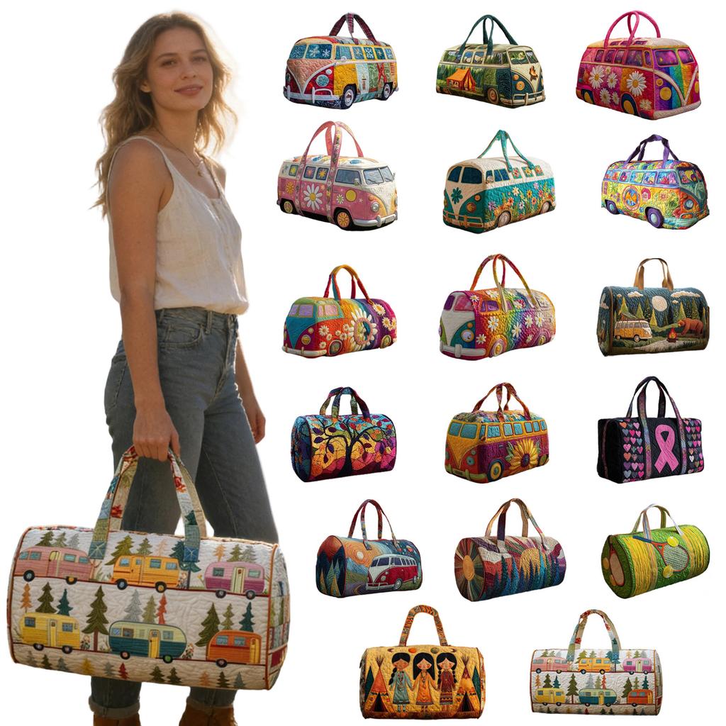 3D Chicken Series Quilted Pleated Cotton Travel Bag Fashion Printed Ladies Yoga Bag Handbag