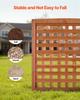 Wooden Privacy Fence, 810 X 960 Mm Air Conditioner Fence, 3 Panel Solid Outdoor Wood Privacy Screen with Adjustable Angle, Hinge-Reinforced Structure,