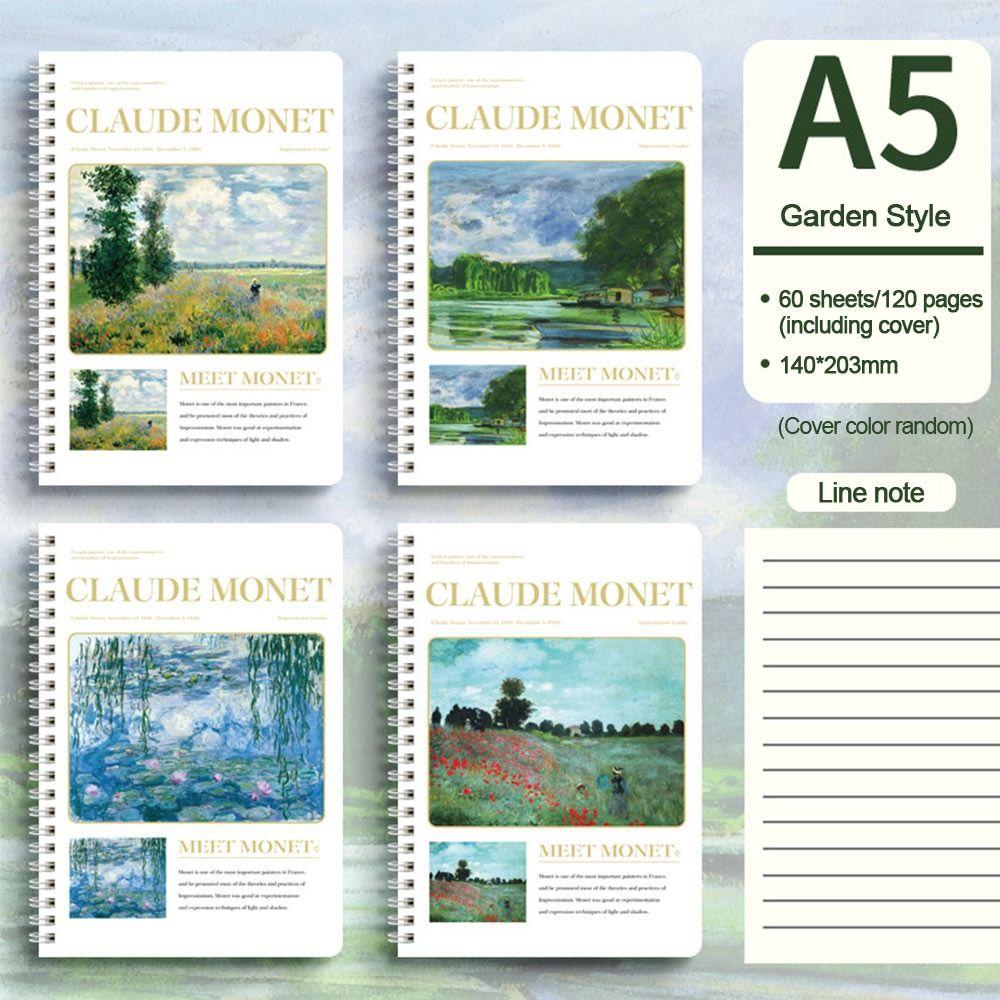 4pcs Retro Notebook A5 Journal Notebook Trendy Spiral Notebook  for Students