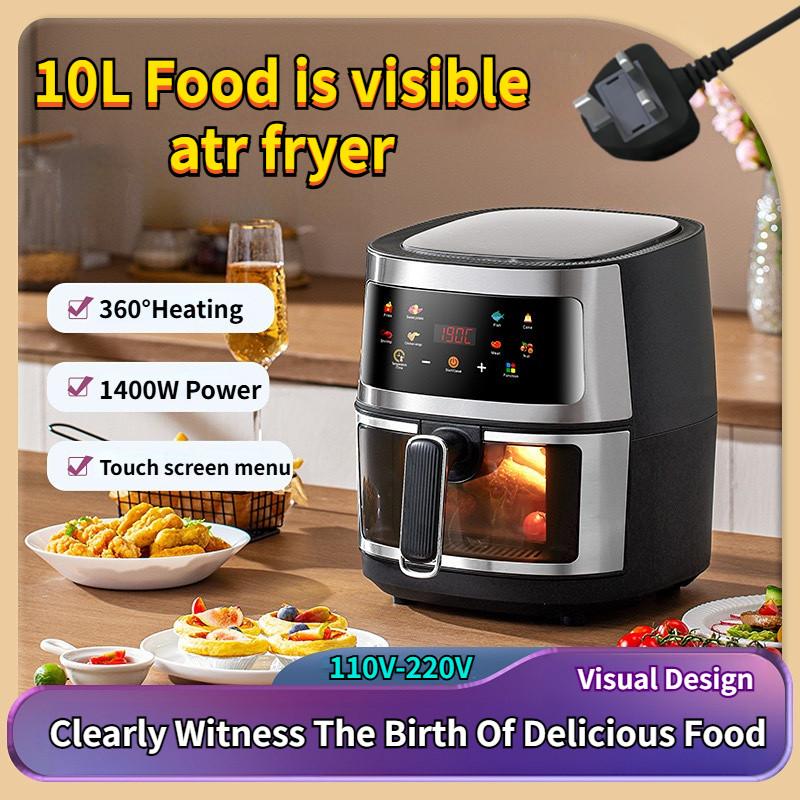 1400W 8L/10L Touch Screen Oil-free Cooking Machine Large Capacity Household Multifunctional Air Fryer