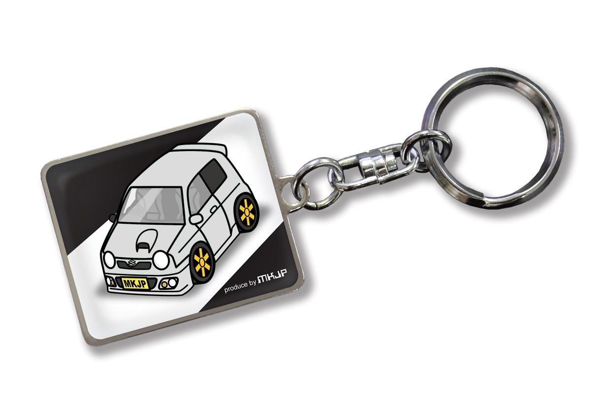 

Custom Keychain for Suzuki Alto Works Black Silver Car Color [MKJP] HA11S, Base,