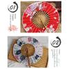 Rotatable Round Folding Fan Bamboo Craft Handheld Fan Ancient Dance Fan  Summer