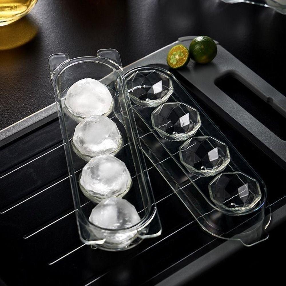Freezer Safe Ice Cube Tray Reusable Design Ice Ball Mold Odorless Ball Shaped Ice Mold  Home Use