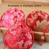 Brokat Schmuck Kordelzugbeutel Tragbar Auslaufsicher Vintage Chinesischer Stil Blumenmuster Aufbewahrungsbeutel Geschenkverpackung