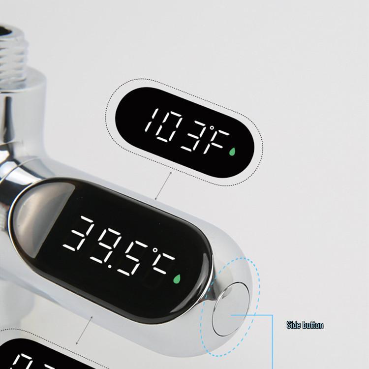2nd Gen Passive LED Water Thermometer: Accurate Fahrenheit/Celsius Sensor with Visible Temp Display & Time Recording