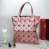 Borsa a mano rombo geometrico lucida: Borsa a tracolla pieghevole alla moda a 6 scomparti per donna.