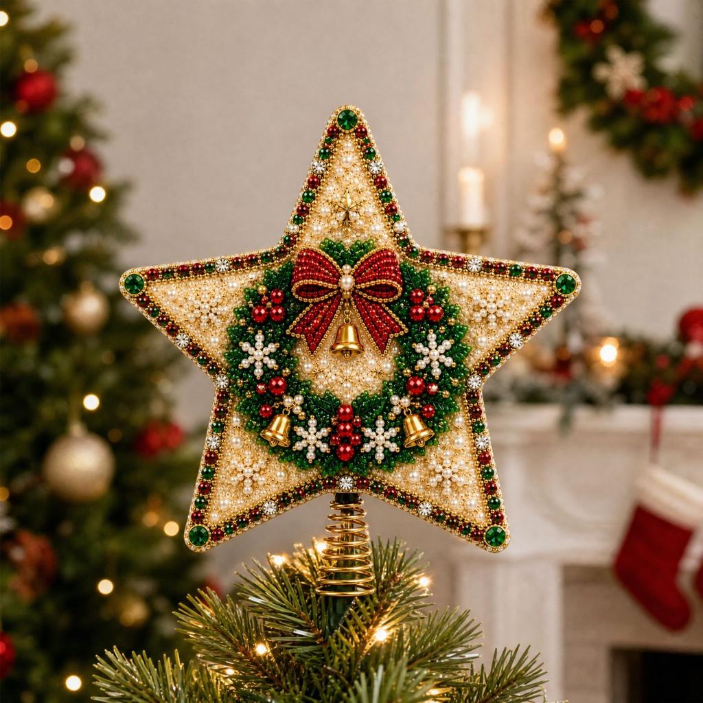 Christmas Tree Topper, DIY Holiday Decoration for Christmas Tree and Home