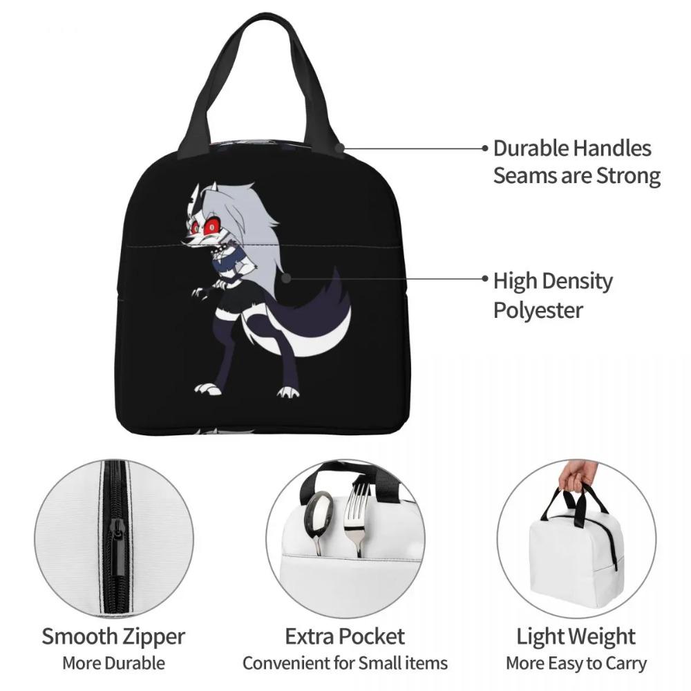 Helluva Boss Loona Insulated Lunch Bag for Women Office Cooler Thermal Food Box Tote Portable Lunch Boxes Container