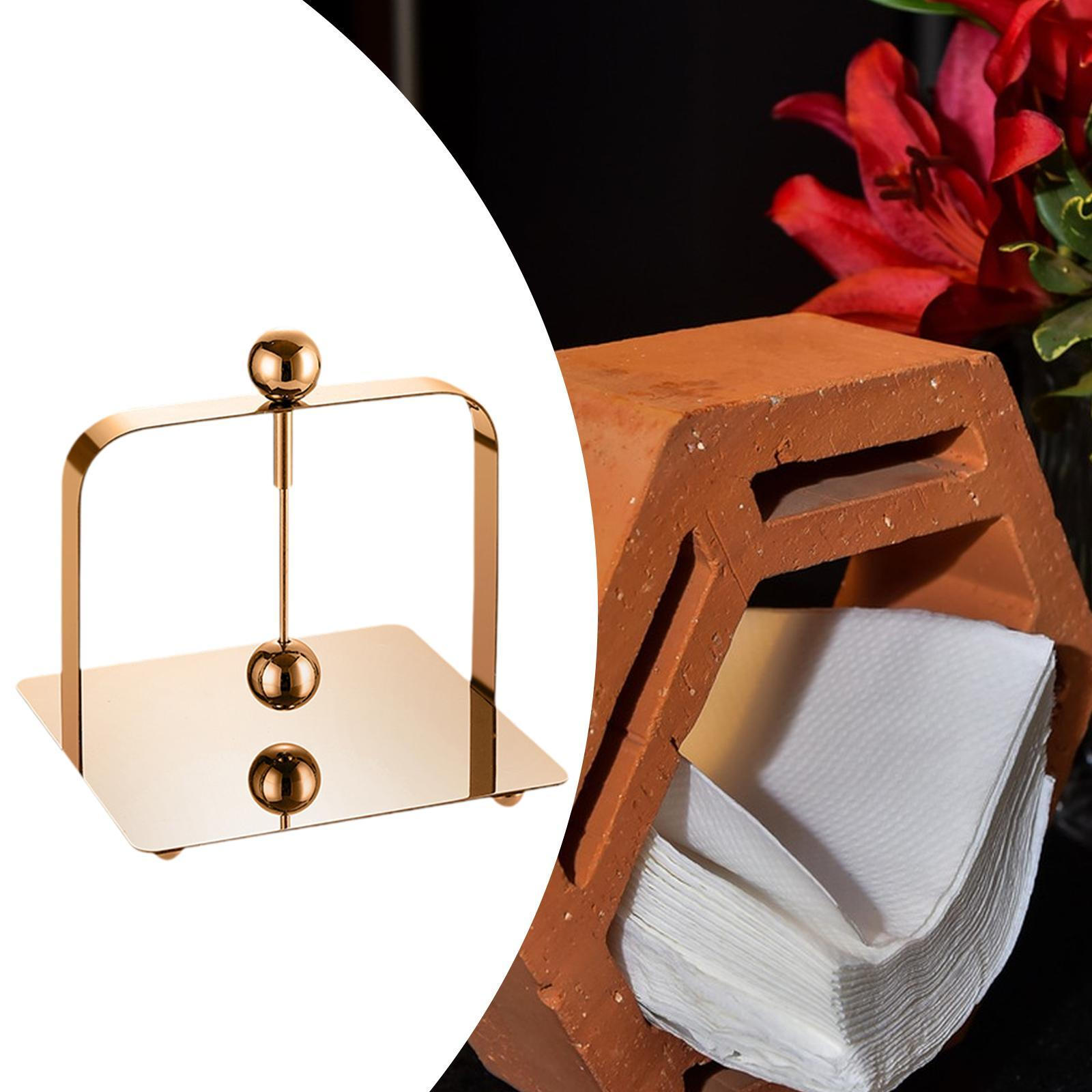 

Metal Napkin Holder with Weighted Arm for Home And Bar Use S
