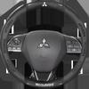 Housse de volant en cuir fibre de carbone pour voiture Pour RALLIART ASX Colt Eclipse Galant LANCER EX OUTLANDER Pajero Triton