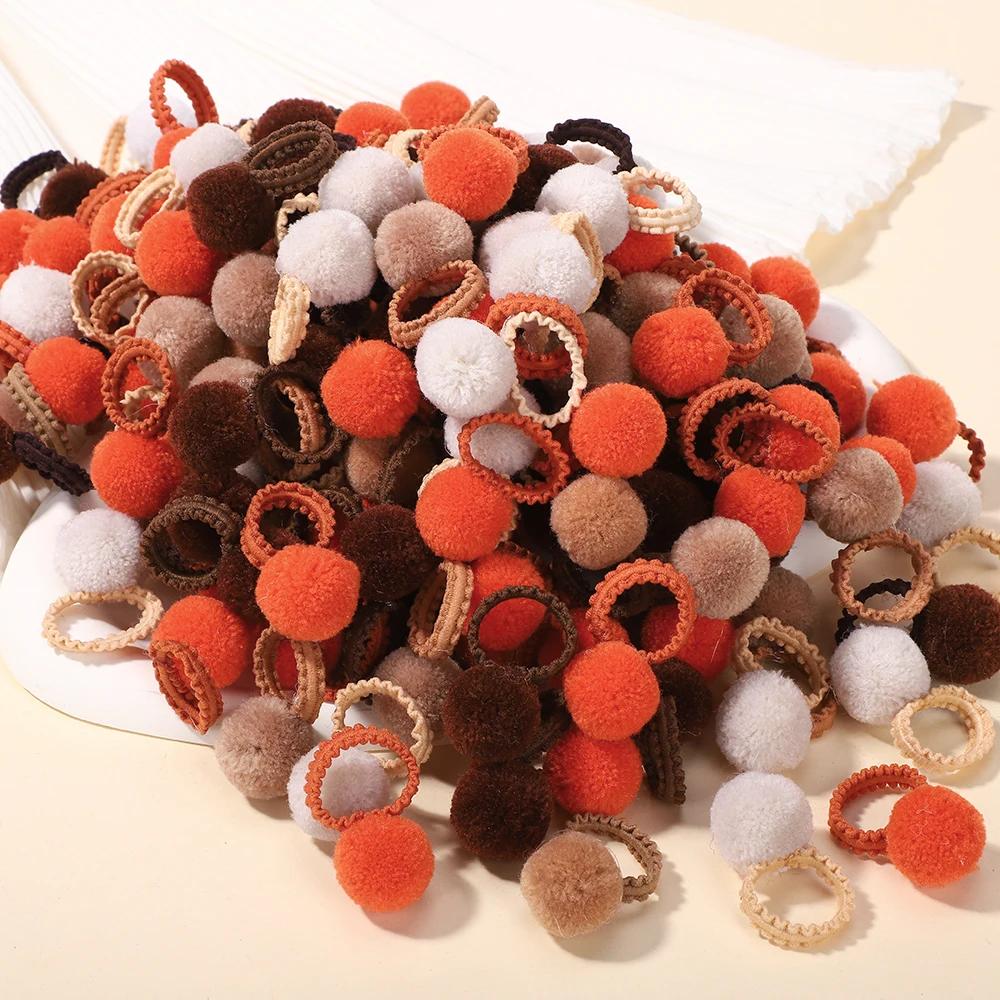 

20 шт., цветные плюшевые резинки для волос для девочек, детские резинки для волос, резинки для волос, головные уборы, аксессуары для волос в подарок