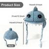 Gestrickte Haustier-Mütze für Katzen Hunde Niedliches Tier Geflochtene Kopfbedeckung Lustige Häkel-Kostümkappe mit Ohren Warmes Winter-Accessoire
