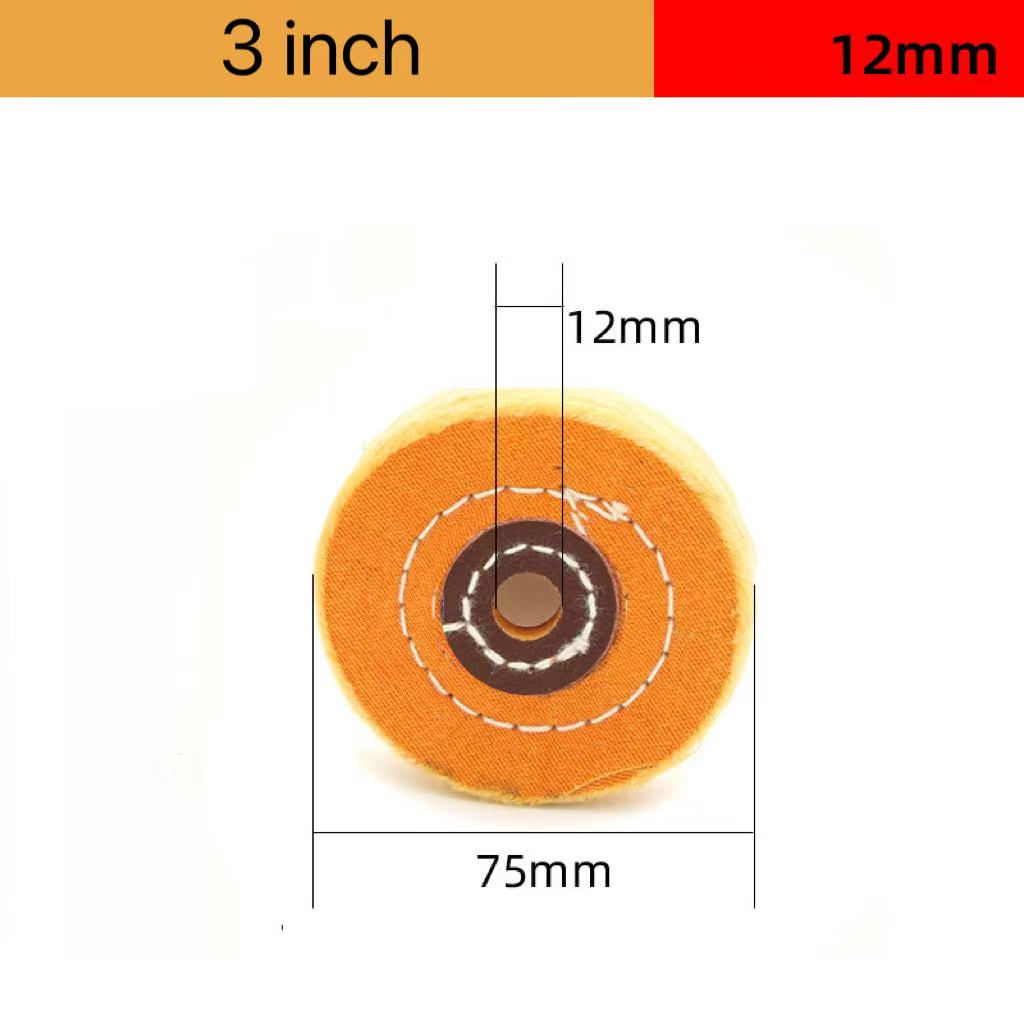 

3-8“Cotton Buffing Wheel for Bench Grinder - For Polishing Wood,Metal,Brass,Aluminum,Bronze,Stone 12mm Arbor Hole 1 pc