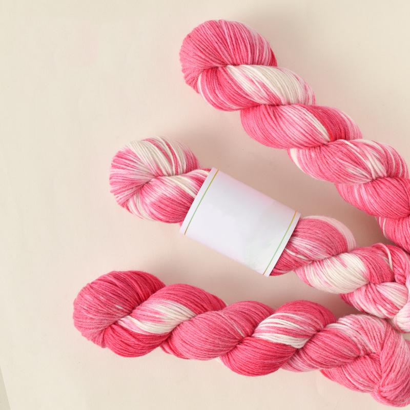 Ensemble de fil chiné Artisan 100G Écheveaux de laine grosse teints à la main