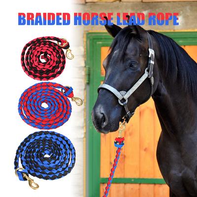 Braided Horse Rope Horse Leading Rope Braid Horse Halter with Brass Snap 2.0M / 2.5M / 3.0M