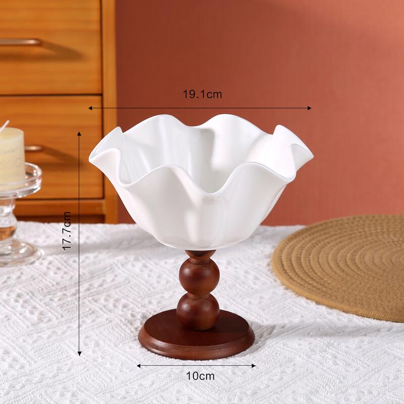 Французская винтажная керамическая миска-снежинка