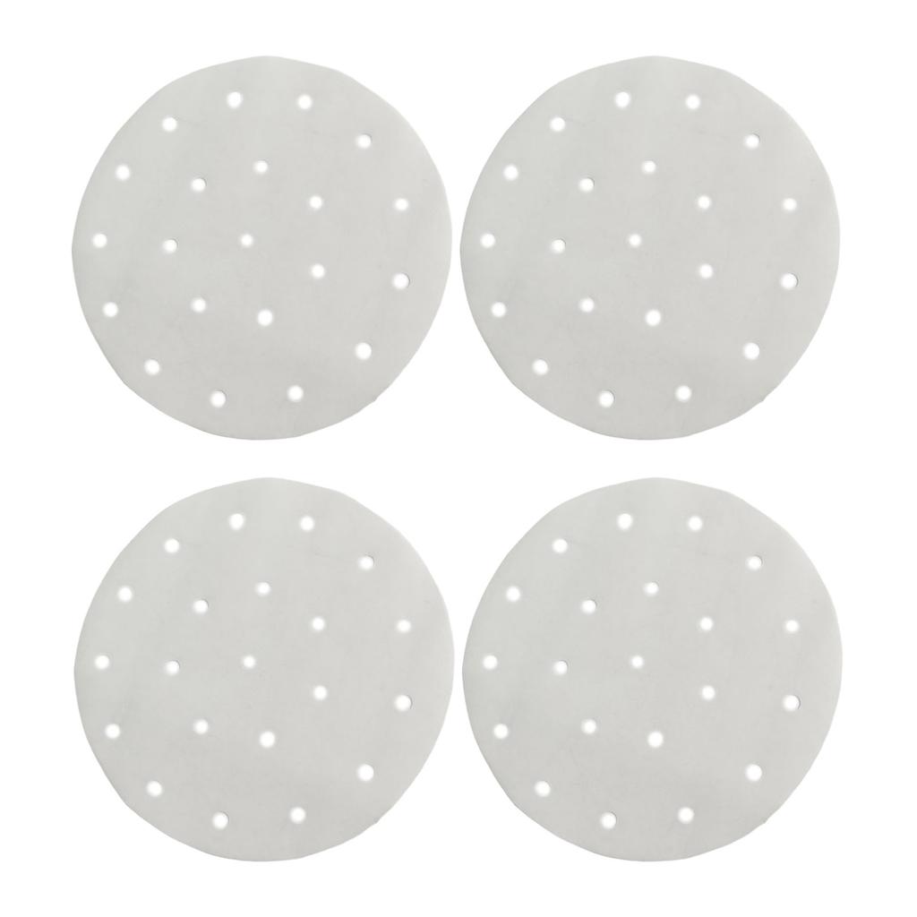 100pcs Bamboo Steamer Liner Perforated Air Fryer Parchment Paper
