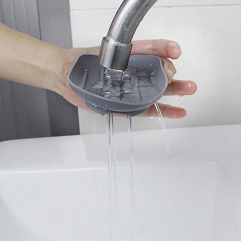 

Дозатор для мыла в ванной, лоток для душа, силиконовый держатель для дозатора мыла, мыльница серый