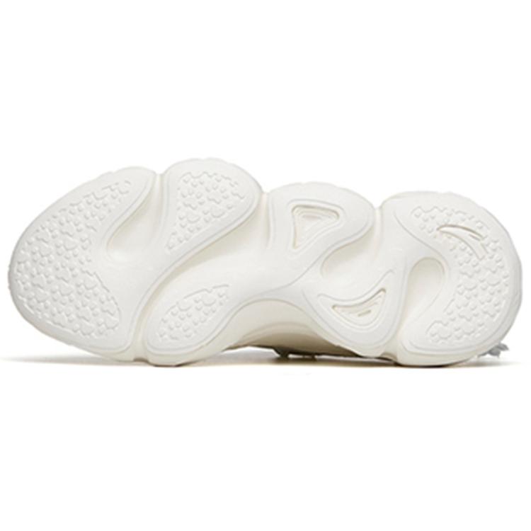 New ANTA Life Collection Chunky Sneakers Women's Low Top Ivory White/Silver 122148895R-1