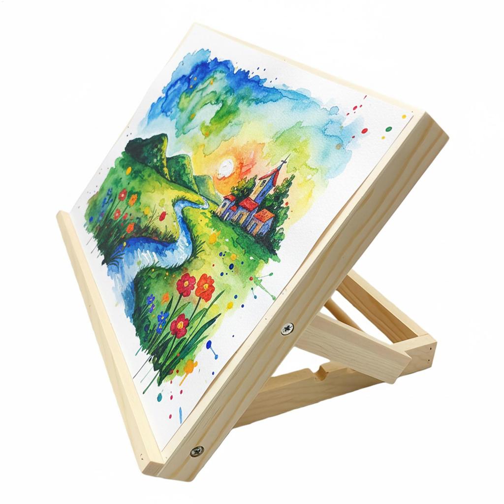 Tabletop Art Easel Wooden Adjustable Angle Foldable Holder Foldable Painting Easel Tabletop for Adults Beginners Teens Artists