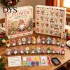 Christmas Party Favors Gnome Advent Calendar, 24 Day Countdown Box with Faux Diamond Holiday Season Toys Painting Craft Accessories, Collectible