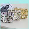 Floral Ins Style Canvas Tulip Cosmetic Bag Skincare Organizer Travel Wash Bag Inner Bag Street Fashion Yellow