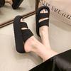 Cool slippers women's summer outer wear 2025 new thick-soled one-word drag women's high-end skirt seaside beach sandals