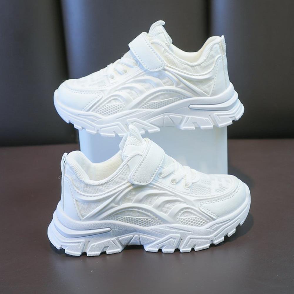Fashion Kids Sports Shoes Breathable Comfortable Students White Shoes School Trendy 2025 New Children Running Shoes Thick Soft Sole
