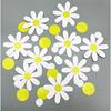52.5 Ft Yellow White Polka Dot Daisy Hanging Garland Banner Groovy Boho Daisy Paper Garlands for Birthday Baby Shower Wedding Bridal Shower
