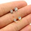50pcs 4mm 5mm 6mm Rhinestone Pin Stud Earring Findings Basic Pins Stoppers Connector For DIY Jewelry Making Accessories Supplies