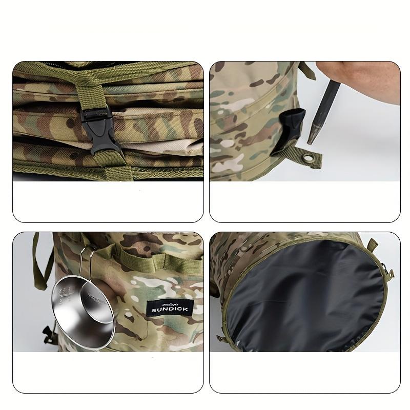 62L Collapsible Camping Storage Bucket Heavy Dut Outdoor Gear Organizer Bag Portable Camping Trash Bin for Picnic RV Fishing