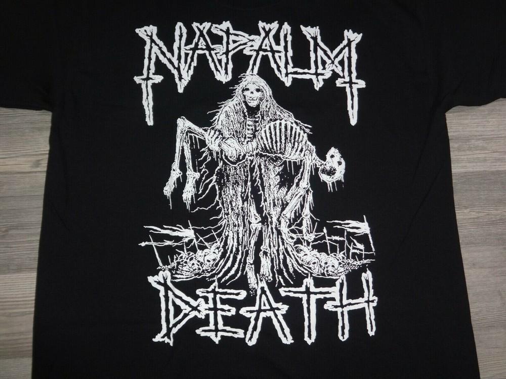 Винтажная мужская футболка Napalm Death Черная Унисекс Все размеры XA623 Унисекс Футболка S