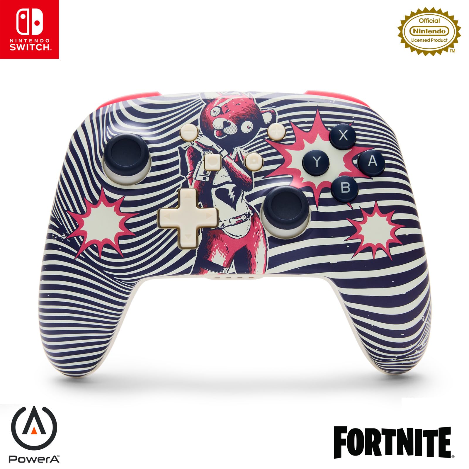 

Лицензированный беспроводной контроллер Nintendo PowerA для Nintendo Switch Fortnite Cuddle Team Leader [Официальный продукт] - NSGP0416JP-01