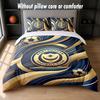 Portsmouth FC Design Bett Bettwäsche Set 1 Bettbezug + 2 Kissenbezüge Weich Atmungsaktiv Haushalt Bettwäsche