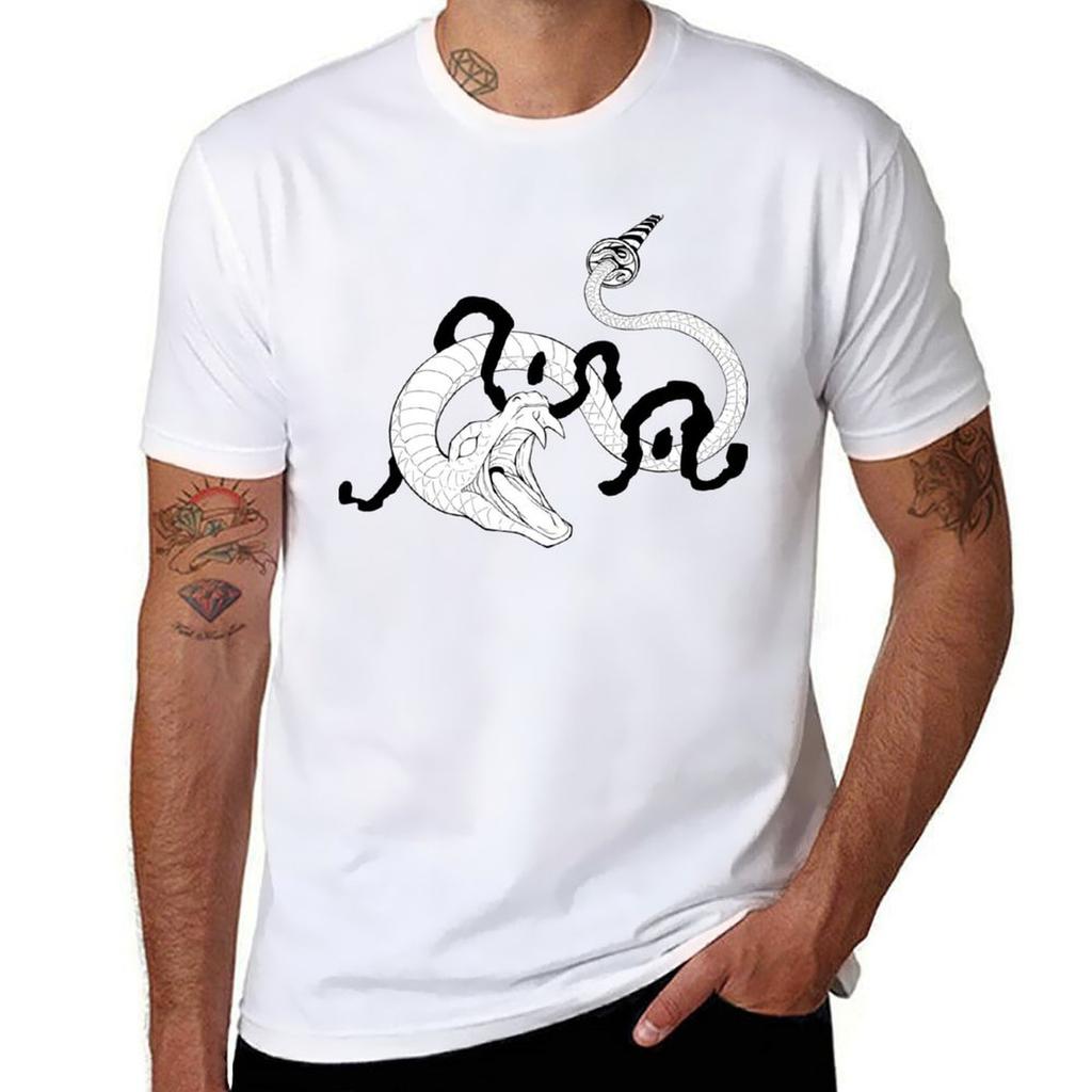 Snake Breathing Sword TShirt Fashion Graphic Tee for Unisex