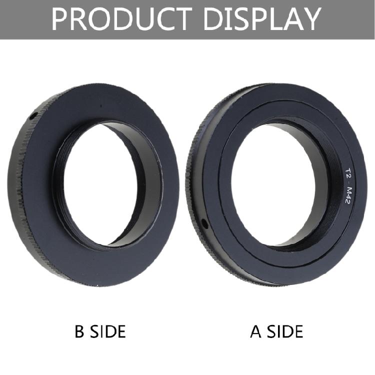 Metal Construction Adapter Ring Easy Installation Replacement T2 To M42 Adapter Ring for Telephoto Lens 42mm Screw Mount