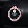 Rhinestone Bow Bell Car Start Switch Button Auto Decorative Diamond Stickers Ring Circle Trims Protective Cover Car Accessories