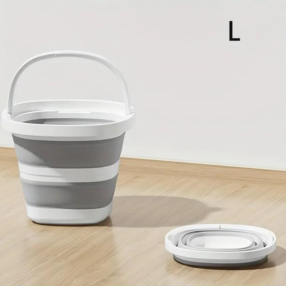 

Складное складное ведро | Многоцелевое для использования дома и на улице | Термостойкое (20°С-100°С) & Усиленная конструкция | Автомойка/Рыбалка/Хранение L серый
