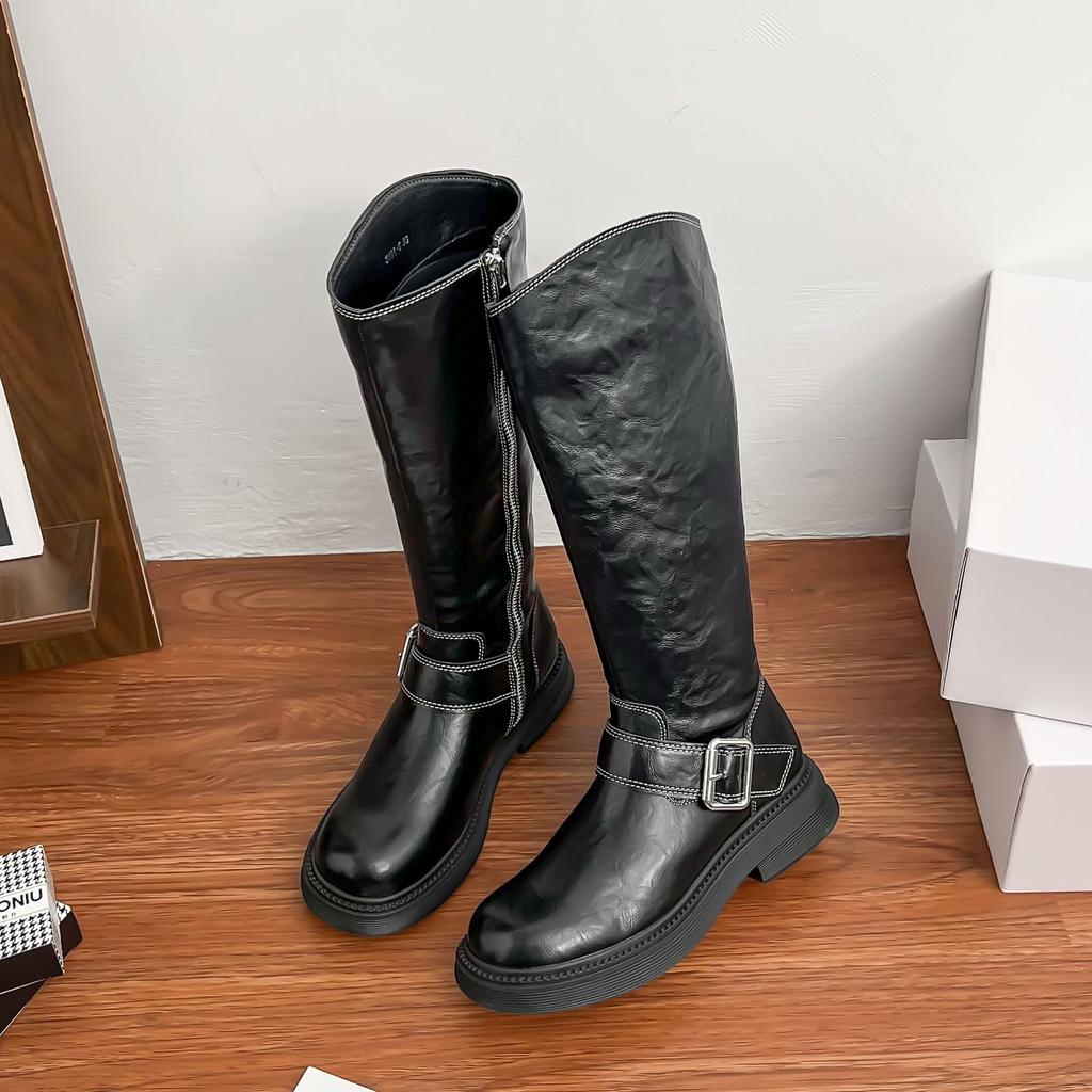 Grape Mother Winter New Retro Knight Boots Women's Boots Side Zipper Short Boots Children's French Fashion Women's Boots