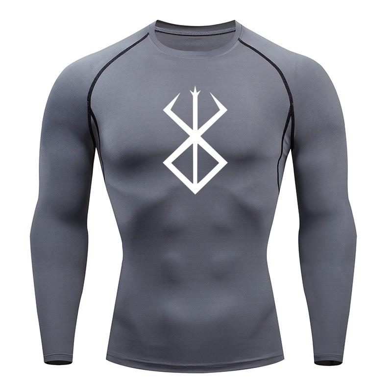 Men's Quick-Dry Compression T-Shirts: High Elastic, Moisture-Wicking Activewear for Basketball, Fitness, and Running.