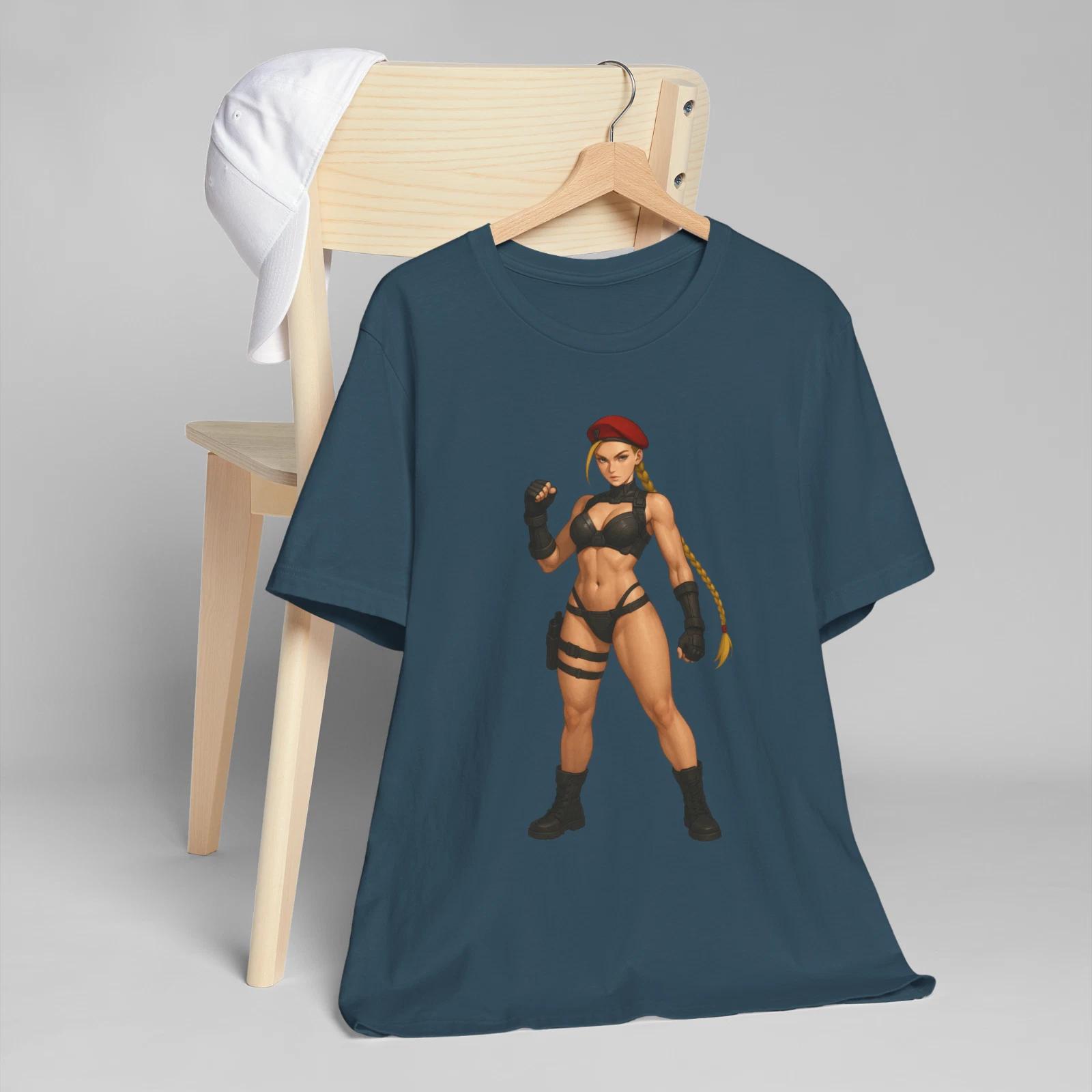 Street Fighter CAMMY Anime Waifu T-Shirt – Retro Gaming Tee – Mens Retro Arcade XL
