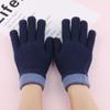 Gloves Winter all-finger warm and cold-proof knitted wool gloves Male and female students outdoor riding knitted gloves