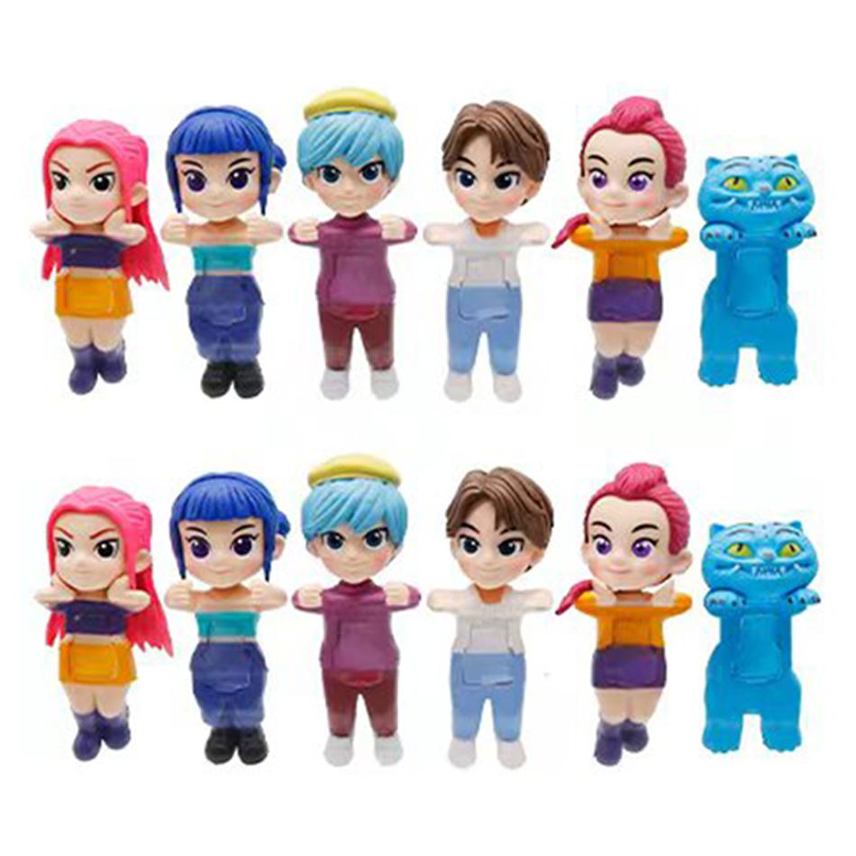New Kpop Demon Hunters Sonn Angel Series Box Rumi Zoey Mira Rumi Figure Monster Hunt Girl Group Toy Phone Decoration Fans Gift
