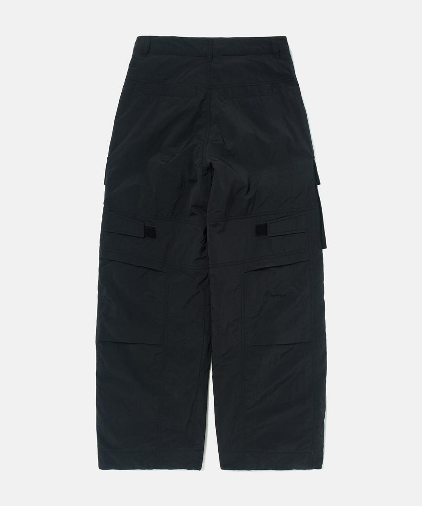 DTHIRTYONE Padded Nylon Parachute Cargo Pants (Black)