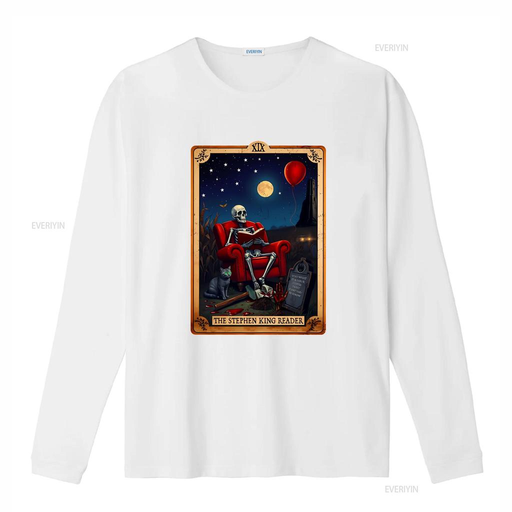 The Reader Stephen King Inspired Tarot Card T Shirt Perfect for Lover Vintage Style Horror Vintage Washed Stretched Comfortable